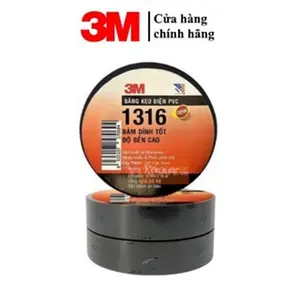 3M Temflex PVC Electrical Tape, Black Color, 18MM x 8M x 0.1MM, 500 rolls/ case for electrical and mechanical protection