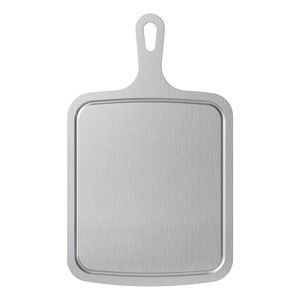 Stainless Steel Pizza Board Double Sided Antibacterial With Handle For Commercial Use - Product Image 1