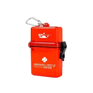 Oripower Hotselling Mini First Aid Case Red Hard Plastic Travel Mini Medical Waterproof First Aid Kit Box