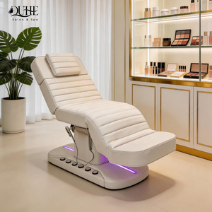 Table et lit de massage inclinables de luxe à 3 moteurs, lit de tatouage et de soins <span class=keywords><strong>du</strong></span> <span class=keywords><strong>visage</strong></span>, fauteuil de pose de cils incurvé pour esthétique avec LED - Product Image 5
