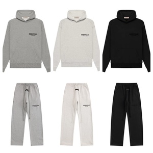 Sudaderas con Capucha Extra Grandes de Algodón Personalizadas de Lujo con Estampado de Silicona 3D, Color Avena Claro y Oscuro, Colección Esencial SS22 - Product Image 1
