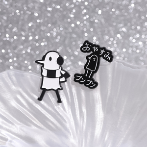 Dibujos animados Oyasumi Punpun esmalte Pins personalizado encantador pájaro Animal insignia mochila solapa regalos buenas noches Punk broche - Product Image 4