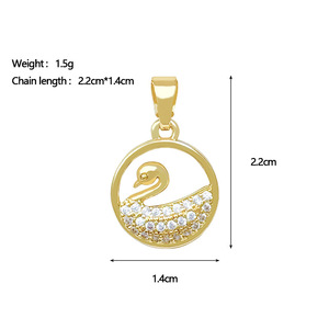 [Cobre Verdadero Dorado] Elegante Estilo <span class=keywords><strong>Cisne</strong></span> para el Trabajo, Joyería Artesanal Transfronteriza para Comercio Exterior, Microincrustaciones de Circonio - Product Image 6