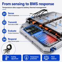Capteur de température NTC de qualité automobile GAICM GTS100 pour pack de batteries au lithium BMS, sonde à borne en cuivre, contrôle d'équilibrage thermique