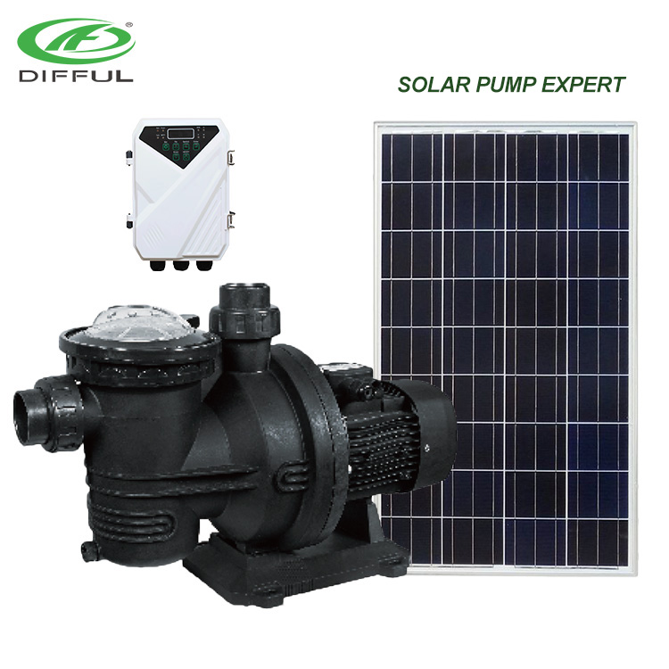 Водяные насосы 48 В постоянного тока, насос для бассейна на солнечных батареях
