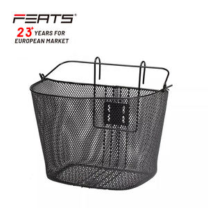 Cesta delantera para manillar de todas las bicicletas, fácil de poner y apagar, con ganchos - Product Image 1
