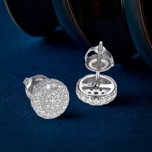 ต่างหูเม็ดเดี่ยวเพชรโมอิส925สเตอร์ลิงเงิน GRA VVS moissanite ต่างหูแร็ปเปอร์ผู้หญิงผู้ชาย - Product Image 5