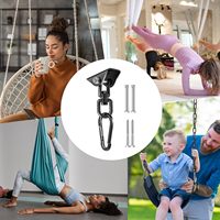 Kit de suspension moderne pour hamac, crochet de suspension rotatif à 360° en métal robuste pour chaise suspendue, fixation au plafond, quincaillerie pour chaise d'extérieur, mousqueton