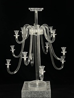 JHMJ 2026 Chandelier à 4+4+4 bras en acrylique, porte-bougies, centres de table pour mariages et fêtes, supports à fleurs, décoration de fête