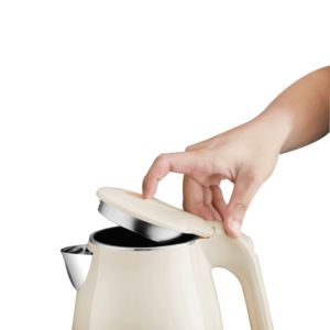 White Color Electric <strong>Kettle</strong> VDE <strong>Plug</strong> with Stainless Steel Inner Pot Lid Portable Water Heater for Household Appliances Kitchen - Product Image 2