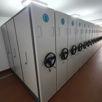Muebles de Oficina, Archivadores Metálicos, Estantes Manuales para Documentos, Estanterías Móviles Compactas para Sala de Archivo