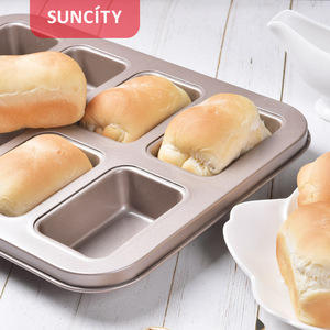 Suncity 8 Piece Non Stick Cake Baking Pan <b>Mold</b> Carbon Steel Champagne Gold For Baking - Product Image 4