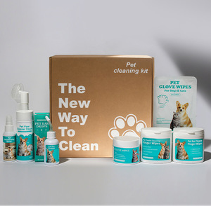 Custom logo Pet Gift Set Dog Cat Paw Cleaning Ear Drop Pet Deodorant Spray Pet Glove <strong>Wipe</strong> Pet Grooming Set Care Wet <strong>Wipes</strong> Set - Product Image 3