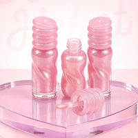 Vente en gros de mini tubes à gloss à lèvres vides en plastique de 3 ml avec bouchon à vis, logo personnalisé, pots d'emballage cosmétique en PETG pour rouge à lèvres