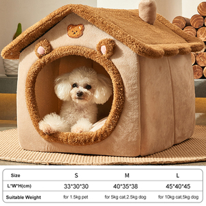 Cama plegable para perros y gatos, cálida para invierno, tipo <span class=keywords><strong>nido</strong></span>, cesta, cueva, sofá, para mascotas pequeñas y medianas, productos para mascotas - Product Image 2