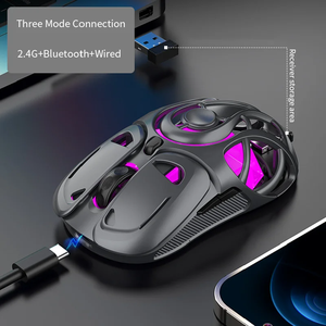 Souris de jeu X10 Souris sans fil en alliage de magnésium Creux Paw3395 Récepteur 4k <span class=keywords><strong>Gamer</strong></span> E-sports <span class=keywords><strong>Pc</strong></span> Gaming Mouse <span class=keywords><strong>Cadeau</strong></span> <span class=keywords><strong>pour</strong></span> Gravastar M1 - Product Image 4