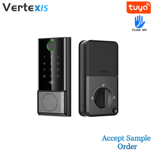 Vertexis Tuya Smart Deadbolt Lock Fingerprint RFID Card Unlock Keyless <strong>Entry</strong> Wi-Fi Cloud Storage Wooden Doors Home Safety - Product Image 2