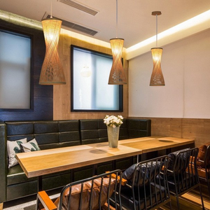 Lampe suspendue créative en bambou chinois, longue, faite à la main, LED, pour la <span class=keywords><strong>maison</strong></span>, la chambre à coucher, l'îlot de <span class=keywords><strong>cuisine</strong></span>, le restaurant, la <span class=keywords><strong>maison</strong></span> de thé, <span class=keywords><strong>abat</strong></span>-<span class=keywords><strong>jour</strong></span> - Product Image 2