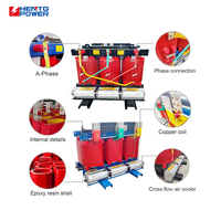 Transformador de Potencia Trifásico de Tipo Seco con Bobinado de Aluminio HENTG 100-200kVA, CE, para Entrada de 240V/230V/15kV