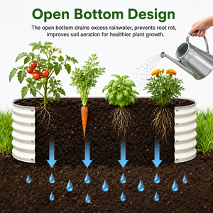 Custom 24 Inch Deep Corrugated Metal Raised Garden Bed 3x3ft Galvanized Planting <b>Box</b> for Outdoor Gardening Flower Pots Planters - Product Image 4