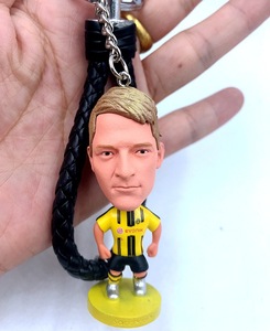 พวงกุญแจรูปดาวฟุตบอลพีวีซีตกแต่งเค้กรูปนักฟุตบอล2022แฟนบอลของเล่นของที่ระลึกวันเกิดพวงกุญแจยาง - Product Image 3