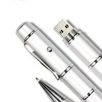 Pasokan Pabrik Flashdisk USB Logam 2.0 1GB 2GB 4GB Pen Drive 32GB 16GB 8GB USB Memory Stick Laser Point Dengan Logo Kustom