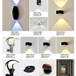 โคมไฟติดผนังภายนอกอาคาร LED กันน้ำ 10W 15W 12W สีดำ ดีไซน์ทันสมัย สำหรับสวน ลานบ้าน ทางเข้าบ้าน - Product Image 2