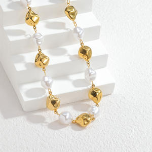 Baroque <strong>Pearls</strong> Irregular Handmade Charm Waterproof Pvd Stainless Steel <strong>Pendant</strong> Fashion Jewelry <strong>Necklaces</strong> for Women Wholesale - Product Image 4