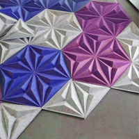 Conception intérieure haut de gamme PET 3d hexagone panneau mural décoratif insonorisant panneaux insonorisés panneau acoustique