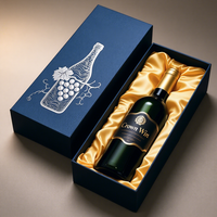 Boîte cadeau biodégradable, design personnalisé fait main, boîte à vin et whisky en forme de coquille avec doublure en éponge satinée, emballage de luxe