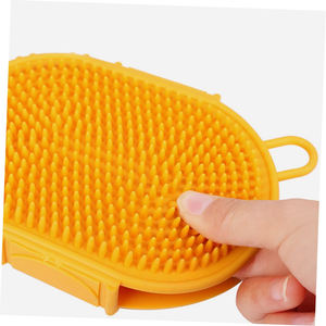 Self Cleaning <b>Pet</b> Bath <b>Brush</b> with Flexible Rubber Tips for Sensitive Skin and Long Short Fur - Product Image 4