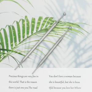 Pluma de sonda de oreja de Metal, palo de acupresión, pluma de masaje de reflexología, herramienta de reflexología Facial de acero inoxidable, pluma de acupuntura Auricular - Product Image 5