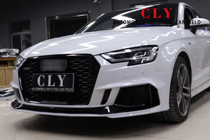 UKISS อะไหล่รถยนต์สำหรับ2017-2019 <span class=keywords><strong>Audi</strong></span> <span class=keywords><strong>3</strong></span>เปลี่ยนเป็น RS <span class=keywords><strong>3</strong></span>ชุดกันชนหน้าพร้อมกระจังหน้า - Product Image 5