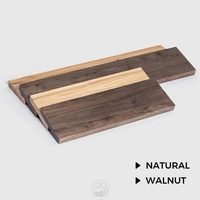 Lot de 2 étagères murales flottantes modernes en olivier recyclé, étagères en bois massif écologiques avec supports cachés pour la décoration et le rangement de la maison