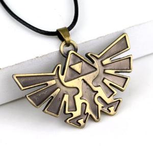 Collier pendentif vintage en corde avec logo du symbole <span class=keywords><strong>Triforce</strong></span> de Link, inspiré du jeu d'anime The Legend of Zelda - Product Image 3