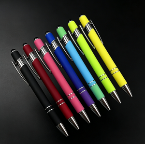 ปากกาลูกลื่นโลหะแบบสัมผัสหน้าจอ 2-in-1 พร้อมหัวปากกาแบบลูกกลิ้ง เขียนได้ ใช้เป็นของขวัญส่งเสริมการขาย  สกรีนโลโก้ได้ จัดส่งรวดเร็ว มีสินค้าจำนวนมาก - Product Image 1