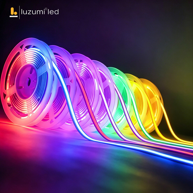 Music Sync RGBIC COB LED Strip Light Kit Smart RGB Strip Lighting with Remote Power Supply for Indoor Decoration