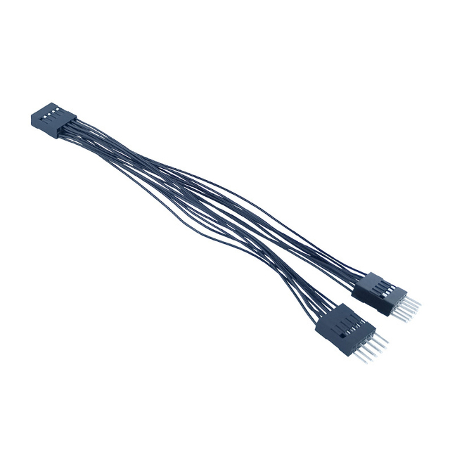 Dual-Port USB 2.0 Splitter Cable 9-Pin Male to Dual Female Header for PC Motherboard Front Panel Expansion