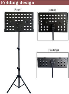 Atril de Música de Hierro de Calibre Pesado, Atril Profesional para <span class=keywords><strong>Orquesta</strong></span>, Atril Comercial para Partituras de Música para Orquestas Sinfónicas - Product Image 2