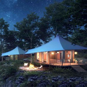 Villa moderna con estructura de acero, solárium portátil para vivir al aire libre con diseño de estructura de acero ligero - Product Image 1