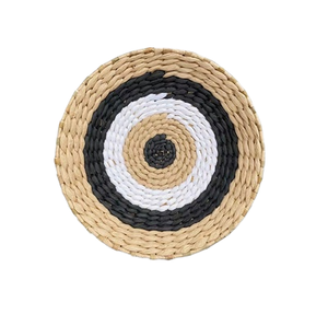Handmade Round Rope <b>Wall</b> Hanging Plant Fiber and Rattan Bamboo Kitchen <b>Wall</b> <b>Decoration</b> - Product Image 1