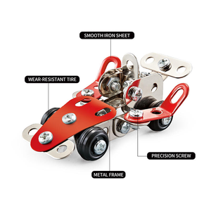 어린이 교육용 DIY 자동차 장난감 조립 3D 합금 금속 퍼즐 블록 레이싱카 모델 건설 STEM 장난감 - Product Image 3