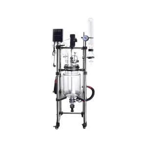 In Voorraad 10 Liter Jacketed Verwarming Roeren Borosilicaatglas Reactor