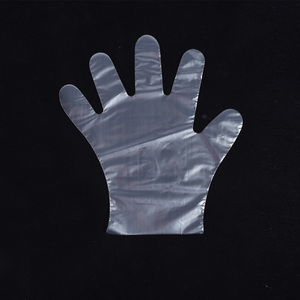 Gants en plastique pliables, de qualité alimentaire, emballés individuellement, jetables, en HDPE, pour le shampoing et les salons de coiffure - Product Image 1
