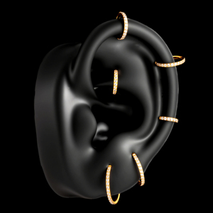 <span class=keywords><strong>Orecchino</strong></span> Clicker in Titanio ASTM-F136 per Helix, Daith, Tragus, 5mm - Gioielli per Piercing Orecchio e Naso, Anello a Segmento Incernierato - Product Image 5