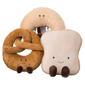 高品质可爱拥抱羊角面包毛绒玩具缓解焦虑墨西哥卷饼烤面包儿童毛绒娃娃