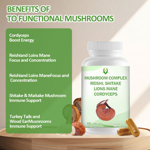 แคปซูลเห็ดเข้มข้นพร้อมเห็ดหลินจือสร้อยลูกสิงโตสำหรับผู้ใหญ่ - Product Image 5