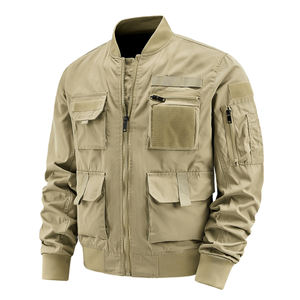Veste de loisirs pour hommes et hommes d'âge moyen, personnalisable avec logo, pour le printemps et l'automne, idéale pour le camping en montagne, veste multifonctionnelle pour activités de plein air, multi-poches, tendance. - Product Image 4