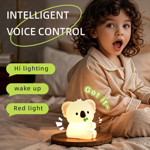 Tap Control Cute Seven-Color Cartoon <span class=keywords><strong>Koala</strong></span> Night Light 1200mAh Rechargeable Soft Silicone Sleeping Lamp avec 30 Min Timing - Product Image 4