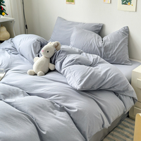Parure de lit 4 pièces en pur coton respirant 200TC pour l'été – Housse de couette et drap-housse – Vente en gros – OEM ODM REACH – Climat chaud